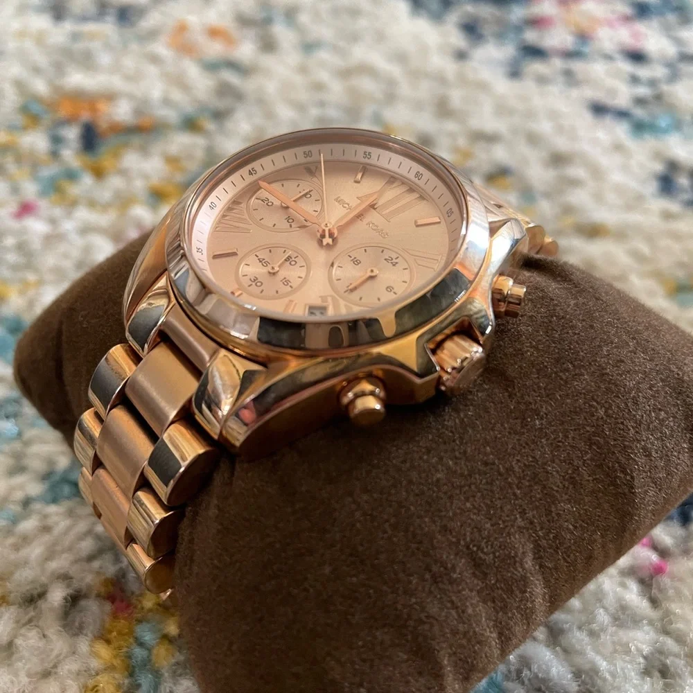 Michael Kors Rose Gold Stainless Steel Chronograph Watch